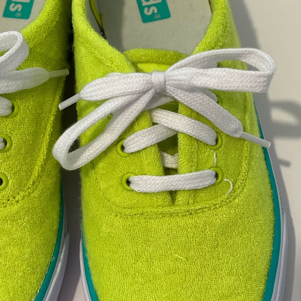 NEW Keds Terry Cloth Neon Sneakers  SZ - 7.5 / 38 - Picture 11 of 15